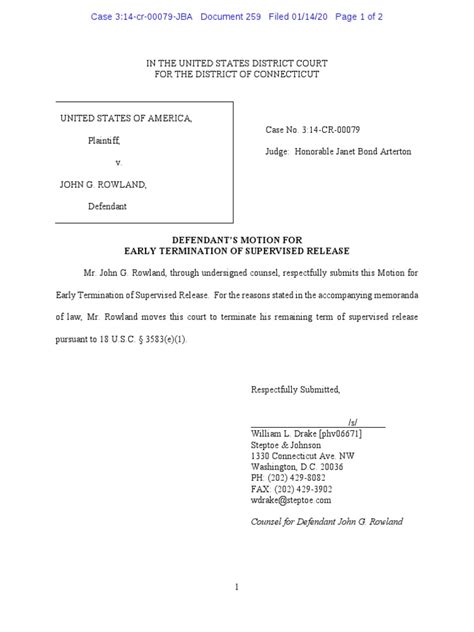 When filing a <b>motion</b> in court, all parties involved in the dossier must get an copy of who document. . Pro se motion for early termination of federal supervised release